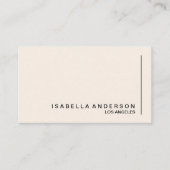ミニマルモダンリストシッククリームプロフェッショナル 名刺 (正面)