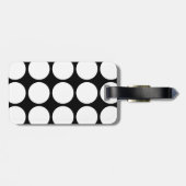 ミニマルモダンリストシックシンプル白黒パターン ラゲッジタグ (裏面横)