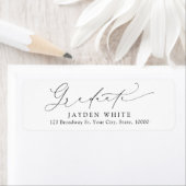 ミニマルモダンリストシックスクリプトグラード差出人住所 ラベル (インサイチュ)