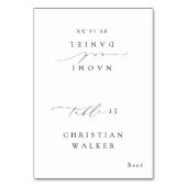 ミニマルモダンリストシックスクリプト折り畳み座席表 テーブルナンバー (正面)