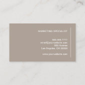 ミニマルモダンリストシックタウペプロフェッショナル 名刺 (裏面)