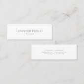 ミニマルモダンリストシックデザインプロフェッショナルプレーン スキニー名刺 (正面/裏面)