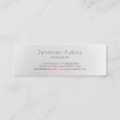 ミニマルモダンリストシックデザインプロフェッショナルプレーン スキニー名刺 (裏面)