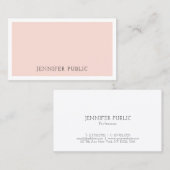 ミニマルモダンリストシックデザイン赤面ピンクトレンディー 名刺 (正面/裏面)