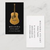 ミニマルモダンリストシックミュージシャンギター先生 名刺 (正面/裏面)