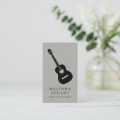 ミニマルモダンリストシックミュージシャンギター先生 名刺 (スタンド正面)