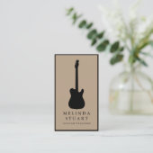 ミニマルモダンリストシックミュージシャンギター先生 名刺 (スタンド正面)