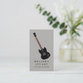 ミニマルモダンリストシックミュージシャンギター先生 名刺 (スタンド正面)