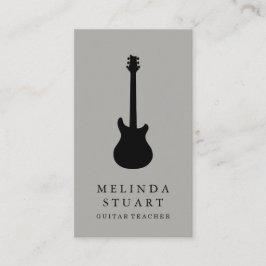 ミニマルモダンリストシックミュージシャンギター先生 名刺
