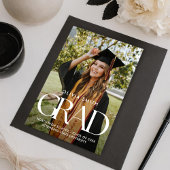 ミニマルモダンリストシック写真卒業 案内状