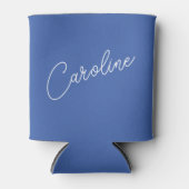 ミニマルモダンリストシック書名ブルー 缶クーラー (正面)