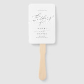 ミニマルモダンリストシック結婚式 プログラム ハンドファン (正面)