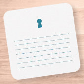 ミニマルモダンリストシック鍵ホールニューホーム ノートカード