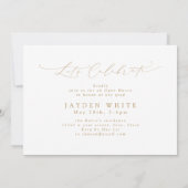 ミニマルモダンリストシック3写真卒業 招待状 (裏面)