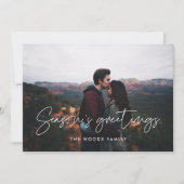 ミニマルモダンリストシーズンの挨拶の写真 シーズンカード (正面)