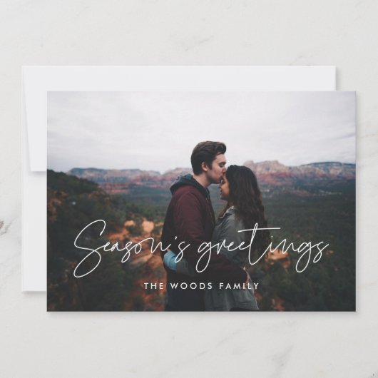 ミニマルモダンリストシーズンの挨拶の写真 シーズンカード (正面)