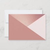 ミニマルモダンリストジオメトリックウェディングRSVPカード 招待状 (裏面)