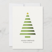 ミニマルモダンリストジオメトリッククリスマスツリー写真 シーズンカード (正面)