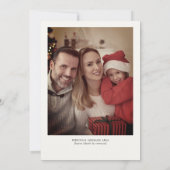 ミニマルモダンリストジオメトリッククリスマスツリー写真 シーズンカード (裏面)