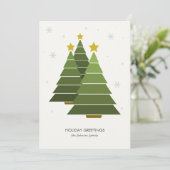 ミニマルモダンリストジオメトリッククリスマスツリー シーズンカード (スタンド正面)