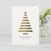 ミニマルモダンリストジオメトリッククリスマスツリー シーズンカード (スタンド正面)
