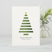 ミニマルモダンリストジオメトリッククリスマスツリー シーズンカード (スタンド正面)