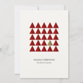 ミニマルモダンリストジオメトリッククリスマスツリー シーズンカード (正面)