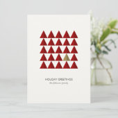 ミニマルモダンリストジオメトリッククリスマスツリー シーズンカード (スタンド正面)