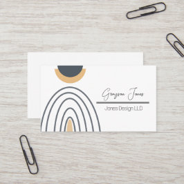 ミニマルモダンリストジオメトリック抽象芸術名刺 名刺