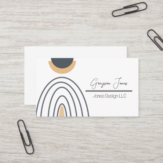 ミニマルモダンリストジオメトリック抽象芸術名刺 名刺 (正面/裏面インサイチュ)