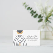 ミニマルモダンリストジオメトリック抽象芸術名刺 名刺 (スタンド正面)