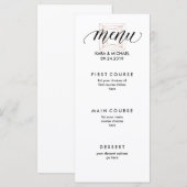 ミニマルモダンリストジオメトリック結婚ダイヤモンドのメニュー メニュー (正面/裏面)