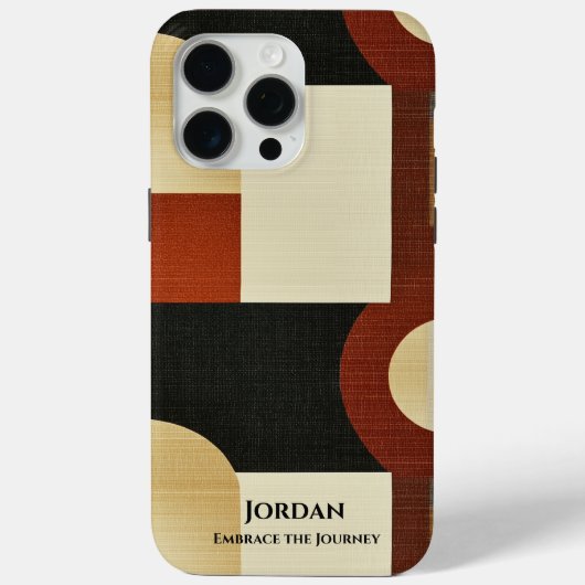 ミニマルモダンリストジオメトリック – はっきりした抽象芸術スタイル Case-Mate iPhoneケース (裏面)