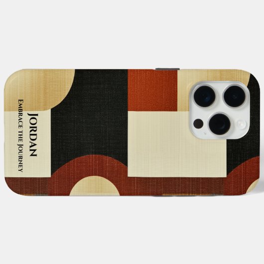 ミニマルモダンリストジオメトリック – はっきりした抽象芸術スタイル Case-Mate iPhoneケース (裏面 (横))