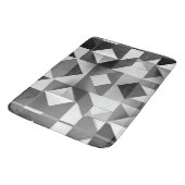 ミニマルモダンリストジオメトリパターン黒、白 バスマット (アングル)