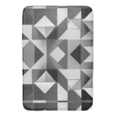 ミニマルモダンリストジオメトリパターン黒、白 バスマット (正面縦)