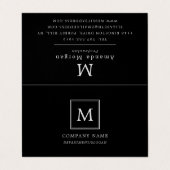 ミニマルモダンリストスクエアモノグラムダブルロイヤリティ 名刺 (外部フラット)