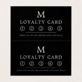 ミニマルモダンリストスクエアモノグラムダブルロイヤリティ 名刺 (内部フラット)