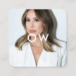 ミニマルモダンリストスクエアモノグラム写真 スクエア名刺