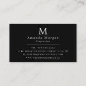 ミニマルモダンリストスクエアモノグラム 名刺 (裏面)