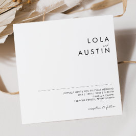 ミニマルモダンリストスクエア結婚式招待状 招待状