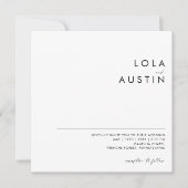 ミニマルモダンリストスクエア結婚式招待状 招待状 (正面)