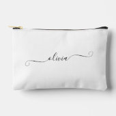 ミニマルモダンリストスクリプトの追加パーソナライズされた名 アクセサリーポーチ (正面)