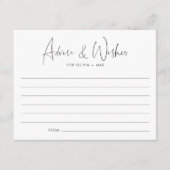 ミニマルモダンリストスクリプトアドバイス&ウィッシュカード エンクロージャーカード (正面)