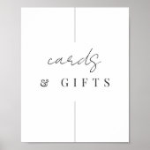 ミニマルモダンリストスクリプトウェディングカード&ギフト ポスター (正面)