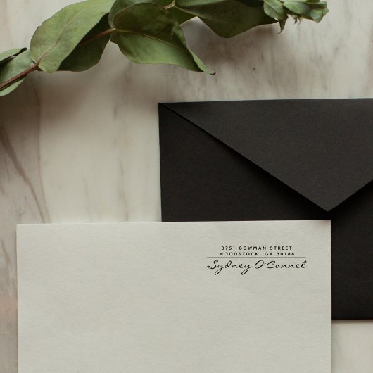 ミニマルモダンリストスクリプトカスタム差出人住所 セルフインキングスタンプ