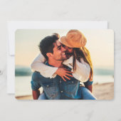 ミニマルモダンリストスクリプトタイポグラフィオーバーレイ写真 セーブザデート (裏面)