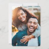 ミニマルモダンリストスクリプトタイポグラフィオーバーレイ写真 セーブザデート (裏面)