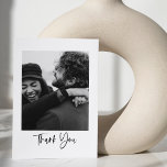 ミニマルモダンリストスクリプトタイポグラフィ結婚の写真 サンキューカード<br><div class="desc">ミニマルモダンリストスクリプト結婚タイポグラフィの写真サンキューカード</div>