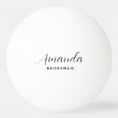 ミニマルモダンリストスクリプトバチェロレッテ花嫁 卓球ボール (裏面)
